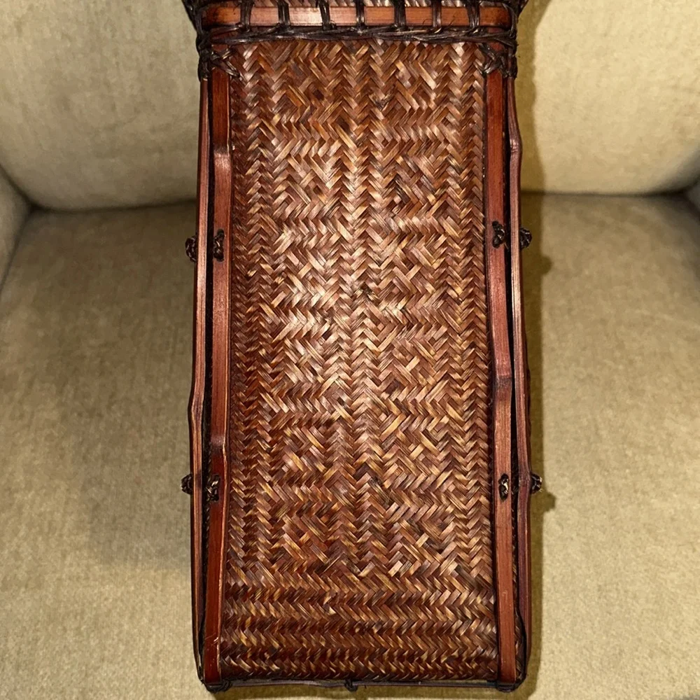 VINTAGE JAPANESE IKEBANA VASE/BASKET Late Meiji Period Height 19”